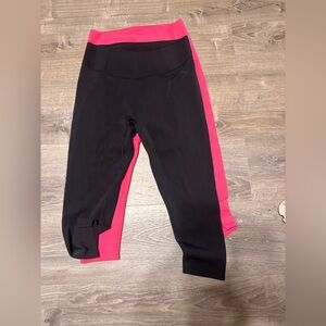 Gymshark Black and Pink Workout Capris